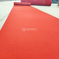 Tapis d'exposition rectangulaire extérieur 1000m² couleur personnalisée, sac tissé en PP à rayures côtelées pour événements, mariages, usage commercial