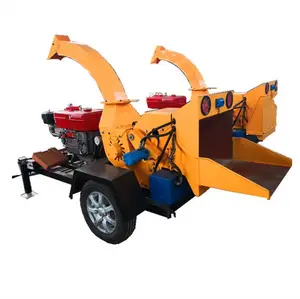 CE approved wood chipper for forest waste 80hp diesel type disc wood chipper for sale