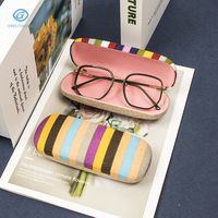 Étui rigide en métal et tissu de qualité supérieure pour lunettes de myopie, boîte d'emballage élégante pour lunettes de vue