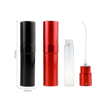 Atomiseur de parfum de voyage 8 ml, flacon en aluminium avec bouchon pulvérisateur rotatif, pompe rechargeable, conteneur cosmétique, impression sérigraphique, flacon en métal