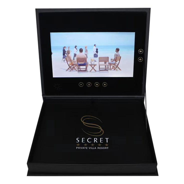 Custom Video Brochure Mailer Box Video Card Box LCD Screen Video Gift Box for Products Show