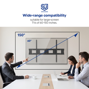 Support mural universel inclinable en acier pour téléviseurs de <span class=keywords><strong>75</strong></span> à 150 pouces, charge maximale 200 kg, VESA 1200x600, pour téléviseurs grand format, usage domestique - Product Image 2
