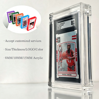 Étui de protection et de présentation articulé en acrylique avec film double face, personnalisé UV, pour cartes gradées de collection (CGC, BGS, TCG)