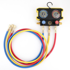 Car Air Conditioning Refrigerant <b>Gauge</b> R134A R22 R410 Dual Pressure <b>Gauge</b> With Hoses For Automotive And Household Use - Product Image 1