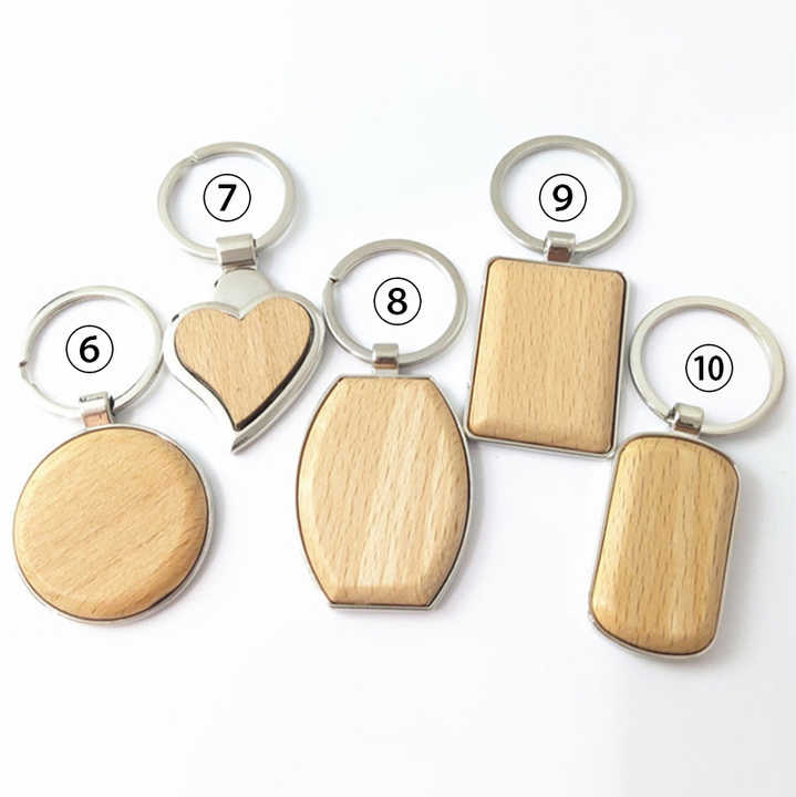 Custom Logo Luxury Wood Key Chains - Perfect Promotional Gifts