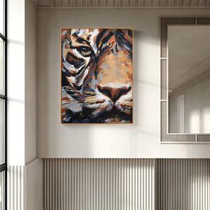 Peinture murale d'animaux réalistes sur toile, texture 3D, faite à la main, pour décoration intérieure, vente en gros, personnalisée - Product Image 3