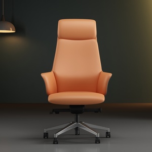 Silla de Oficina de Cuero de Alta Calidad Youjing Youjing Byj2503a Bibo Beige, Silla de Oficina Ergonómica Blanca con Soporte Lumbar de Cuero - Product Image 3