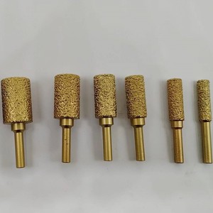 Herramienta de corte de <span class=keywords><strong>piedra</strong></span>, broca de tallado, herramientas de grabado de diamante <span class=keywords><strong>para</strong></span> granito y mármol, cabezal de pulido cilíndrico plano de diamante soldado al vacío - Product Image 4