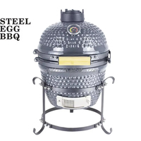 SEB KAMADO Heavy Duty Egg 13-Zoll Holzkohlegrill, Outdoor BBQ Keramikgrill für den Außenbereich