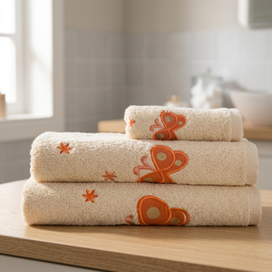 Ensemble de serviettes en coton tissé brodé Arona, 100 % coton, style Dobby, écologiques, confortables, pour adultes, maison, plage, voyage - Product Image 3