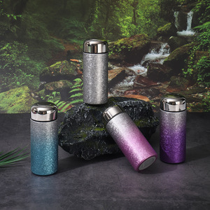 <b>Titanium</b> Cup Thermos With Tea Strainer Screw Cap Gradient Color Portable Drinkware - Product Image 2