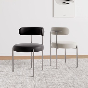 New Style Modern Luxury Fabric Dining Chairs for Bedroom Dining Room Furniture with Metal <b>Legs</b> dining <b>table</b> chair - Product Image 3