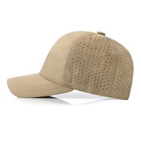 Gorra de Béisbol Impermeable con Logotipo Personalizado, 6 Paneles, Visera Curva, Secado Rápido, Hebilla de Velcro, Forma Circular, Corte Láser