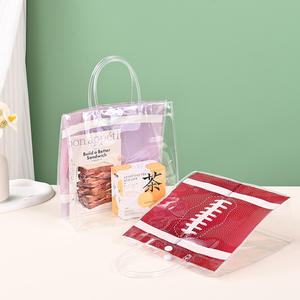 Sac à main transparent personnalisé en PVC, prix usine, sac cadeau pour influenceurs, avec fermeture éclair, pour supermarché et shopping - Product Image 3