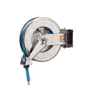 MECLUBE - 071-2305-220 Enrollador de manguera de acero inoxidable AISI 304 giratorio PARA AGUA 150 ° C 400 bar Mod. SX 460 CON MANGUERA CARRETES DE MANGUERA - Product Image 1