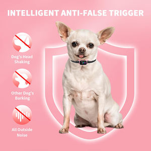 Wasserdichtes rosa Anti-<span class=keywords><strong>Bark</strong></span>-Halsband für kleine Hunde 7-stufige Empfindlichkeit 3-einstellbare Modi Beep Vibration Shock-<span class=keywords><strong>Free</strong></span> - Product Image 4