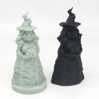 Statuettes obsidiennes sculptées à la main, 8 pouces, en jade Hotan