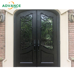 Puerta de puerta de hierro forjado ornamental de estilo europeo elegante con acabado recubierto de polvo adecuado para castillos y propiedades históricas - Product Image 5