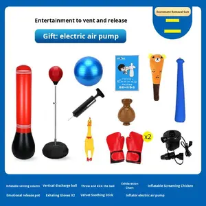 Colonne de frappe en PVC en forme humaine pour la décompression, ensemble complet de sacs de frappe pour la boxe et autres sports de balle - Product Image 3
