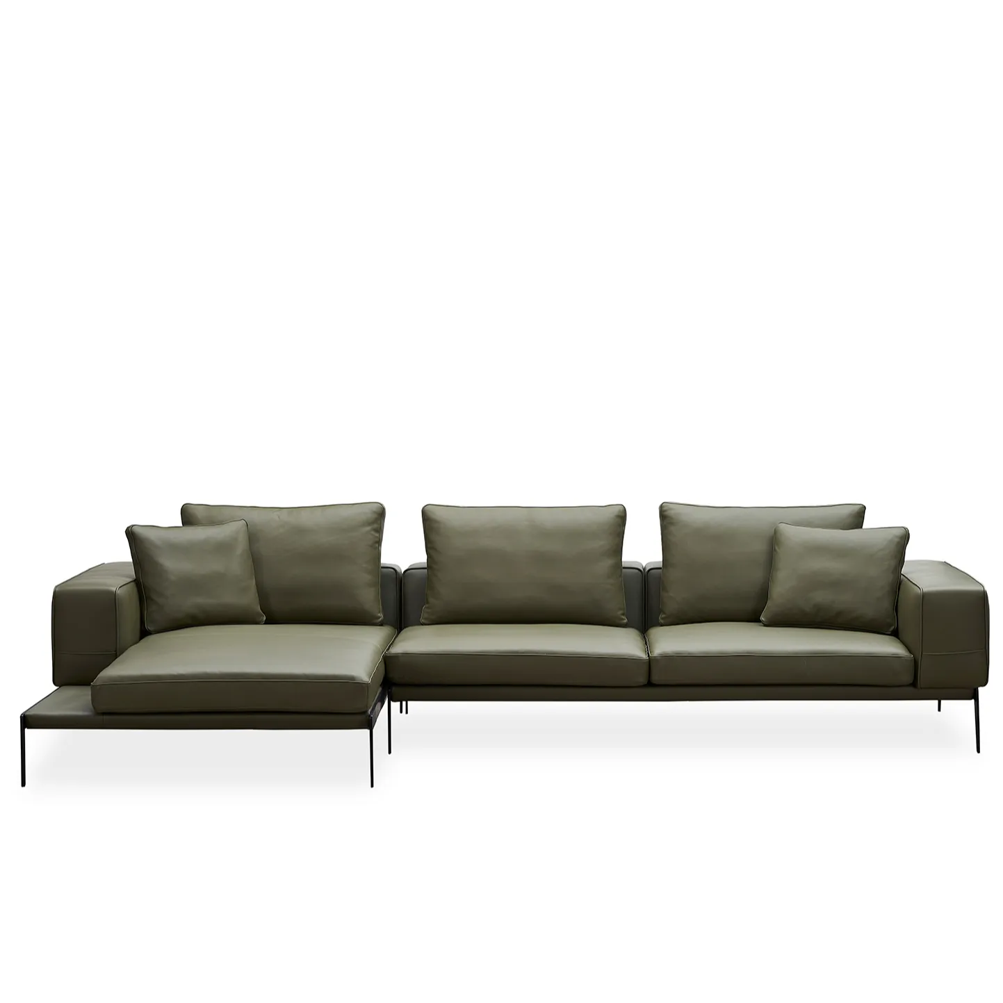 Роскошный итальянский дизайн мебель для гостиной кожаный мягкий современный сегментный диван для отдыха