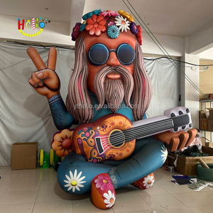 Accessoires de festival de musique Modèle de charter gonflable Jouer de la <span class=keywords><strong>guitare</strong></span> Vieil homme gonflable - Product Image 4