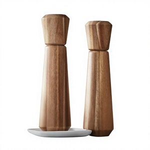 Molinillo de Sal y Pimienta de Madera de Acacia, Manual, con Perilla Giratoria Ajustable, Ecológico - Product Image 3