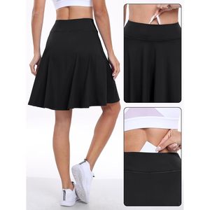 FOXA Knee Length Skorts For Women High Waisted Golf Tennis <b>Skirt</b> With Built In Shorts Breathable Casual Wear - Product Image 4