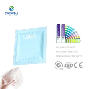 Özel logo ferahlatıcı dokunmamış ıslak mendiller doku ayrı ayrı paketlenmiş restoran el mendili - Product Image 3