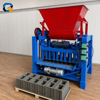 Machine à fabriquer des blocs semi-automatique QS4-35 avec trémie, machine à fabriquer des briques creuses en béton pour la construction