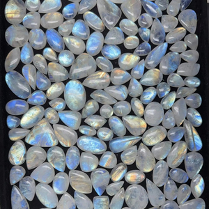 Piedra Lunar Arcoíris Blanca 100% Natural, Cabujón de Primera Calidad, Cuarzo Diamante Azul, Gemas Sueltas para Joyería - Product Image 1