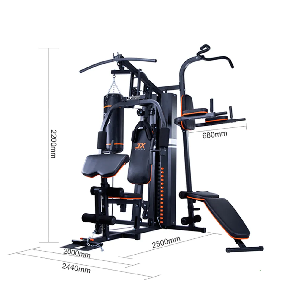 Oefening Multi Station Home Gym 3 Station Multi Gym Fitness Machine Apparatuur Alle Body