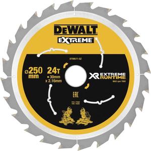 DeWalt-DT99572-QZ XR FLEXVOLT 250มม. ใบมีดสำหรับใบมีด5035048542330ไร้สายสำหรับใบมีดและใบมีดตัดสำหรับเครื่องตัด - Product Image 1