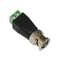 Adaptateur BNC mâle vers borne à vis verte 2 broches, connecteur vidéo coaxial pour caméras de sécurité analogiques AHD CVI TVI CVBS