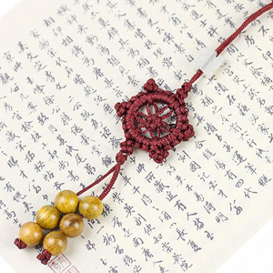 Bracelet en bois de mûrier 108 perles 10 mm en bois de rose, style ethnique chinois, avec pendentif portable pour homme - Product Image 3