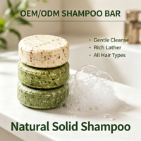 OEM/ODM SHAMPOO BAR Tanpa Plastik Berbahan Dasar Tumbuhan Perawatan Rambut Alami Sampo Padat Ramah Perjalanan
