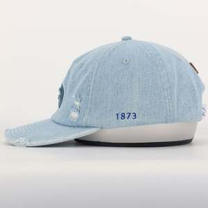 Gorra de béisbol vaquera lavada con logotipo personalizado impreso, tela tejida estilo Hip Hop con agujero de desgaste para deportes al aire libre y uso comercial - Product Image 3