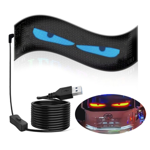 Kính chắn gió ma trận pixel Bảng điều chỉnh linh hoạt <span class=keywords><strong>LED</strong></span> bảng điều chỉnh xe năng động ma quỷ mắt tự làm quảng cáo ánh sáng mềm dẫn đăng ký Hội Đồng Quản trị cho xe tải - Product Image 1