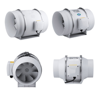 Ventilateur extracteur silencieux pour serre, ventilateur de ventilation à flux axial 4"6"8"10"12" en plastique OEM ODM alimenté par batterie 2000 tr/min