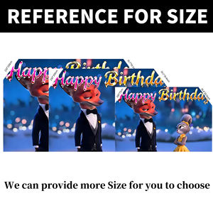 <span class=keywords><strong>Fondo</strong></span> de Fotografía con Temática de la Película Zootopia 2, Judy y Nick, para Decoración de Bodas, Fiestas de Cumpleaños - Product Image 4