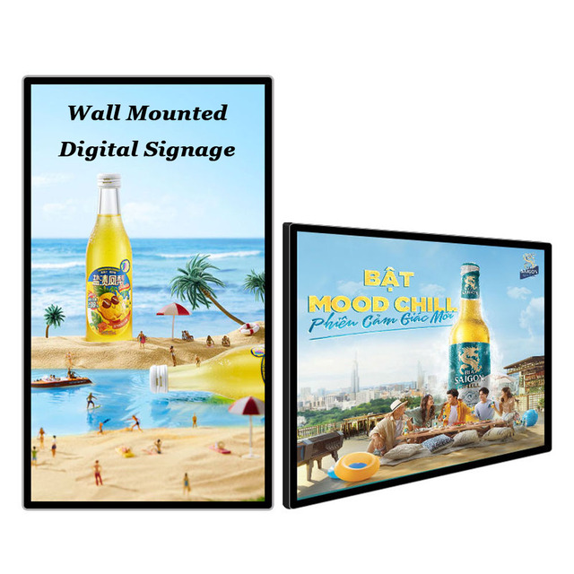 Ultra Thin Wall Mount Lcd Advertising Screen Ground Support Truss Wall Mount Digital Signage and Display
