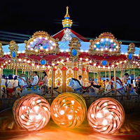 Éclairage ponctuel SHIJI pour manèges de fête foraine, 60 mm, éclairage publicitaire RGB 18 LED, lumières à points LED cabochon