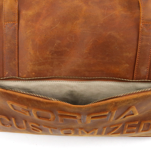 Bolsa de Viaje de Cuero Vintage Personalizada, Bolsa de Fin de Semana de Gran Capacidad, Bolsa de Gimnasio para Pasar la Noche, Proveedor OEM - Product Image 5