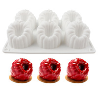 Molde de Silicona 3D para Decoración de Pasteles, Molde para Mousse de Frambuesa y Mango, Moldes con Forma de Fruta para Hornear Postres y Pasteles
