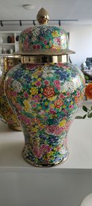 Jarras de cerámica modernas de lujo para decoración del hogar, color <span class=keywords><strong>rosa</strong></span>, <span class=keywords><strong>con</strong></span> cinta de cerámica, tarros de jengibre - Product Image 4