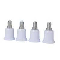 Adaptateur d'extension de convertisseur de base de lumière halogène LED E27 à E40 en plastique blanc