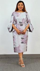 가장 인기있는 제품 플러스 사이즈 맥스 드레스 겸손한 정원 파티 드레스 플러스 사이즈 Bodycon 원피스 뚱뚱한 숙녀 - Product Image 3