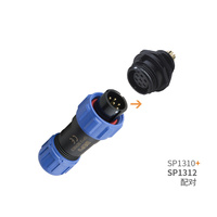 Connecteur de câble mâle/femelle WEIPU SP13 étanche IP68 à 2, 3, 4, 5, 6, 7, 9 broches pour alimentation industrielle