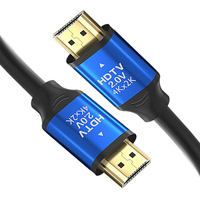 OEM/ODM Usine 1.5M Plaqué Or Haute Qualité 19 + 1 4K 18gbps 3D CCS OD7.0mm Câble HDMI vers Câble HDMI Mâle vers Mâle pour Moniteur