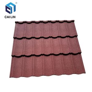 Matériaux de toiture en acier léger et durable Cailin, toiture en métal revêtue de pierre en aluminium, tuiles espagnoles - Product Image 3
