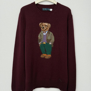 RL/Sweep Code 25 Nouveau pull en laine d'hiver brodé motif ours dessin animé 3D tricoté à col rond pour hommes et femmes - Product Image 2